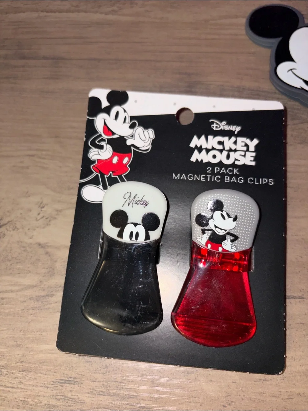 🏝️🎉 Disney Mickey Mouse 4-Piece Kitchen Set NWT Spatulas Magnetic Bag Clips